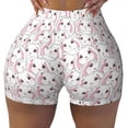 thumbnail image 2 of Kdxio Cute Rabbit Print Shorts for Women Tummy Control High Exercise Workout Butt Lifting Tights Women's Short Pants-Small, 2 of 8