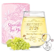 Best Retirement Gifts for Woman Men 2026 Thank You Leaving Gifts Retired Farewell Gifts for Coworkers Colleagues Stemless Wine Glass Cool Retirement Good Luck Gifts Happy Retirement Party Decorations