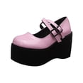 thumbnail image 2 of Zapatos de charol con cuña y plataforma de tacón alto a la moda para mujer, sandalias con correa en el tobillo y hebilla de cinturón Wmkox8yii hfjk1921, 2 of 4