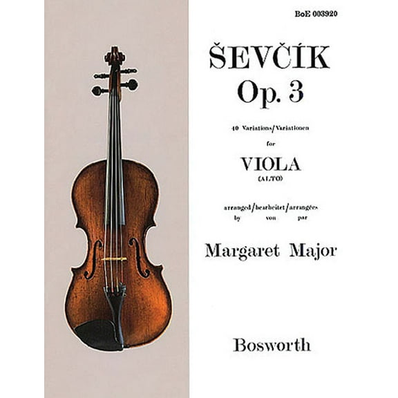 Sevcik for Viola, Opus 3: 40 Variations, (Paperback)