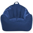 thumbnail image 3 of Posh Creations Malibu Bean Bag Chair Lounger, Kids, 2.8 ft, Navy, 3 of 6