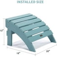 thumbnail image 2 of TALE Adirondack Ottoman Footstool All-Weather and Fade-Resistant Plastic Wood for Lawn Outdoor Patio Deck Garden Porch Lawn Furniture, Blue, 2 of 6