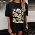 thumbnail image 3 of Faldas Cortas para Mujeres, Impresión de Flores Casual Oversized Camiseta de Manga Corta Top Hecho de 95% Poliéster 5% Spandex para Primavera Verano, Falda Corta de Verano, 3 of 7
