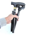 thumbnail image 2 of Elderly Walking Stick Foldable Climbing Cane Trekking Pole Adjustable Alpenstock With Light, 2 of 5