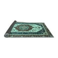 thumbnail image 2 of Ahgly Company Indoor Round Abstract Light Blue Modern Area Rugs, 5' Round, 2 of 4
