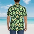 thumbnail image 4 of Rateoe Avocado Heart Pattern Men’s Hawaiian Shirt – Short Sleeve Button-Down Tropical Beach Shirt, Lightweight & Breathable Casual Aloha Shirt with Pocket,XX-Large, 4 of 7