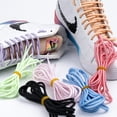 thumbnail image 2 of 2 Pairs Round Net Shape Shoelaces Non Slip Outdoor Climbing Shoelaces Hiking Sneakers Shoe Laces Shoestrings - 47" / 120cm, 2 of 6