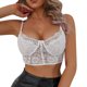 thumbnail image 1 of Gibobby Sujetador de encaje Sexy para chicas de verano, Top corto bohemio de Color sólido, Top transparente con corsé para mujer(Blanco,M), 1 of 5