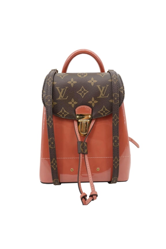 Pre-Owned Louis Vuitton Hot Springs Patent Monogram Backpack Rose Pink