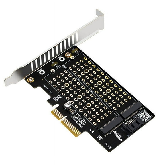 M.2 NVMe NGFF SSD To PCIE SATA Adapter