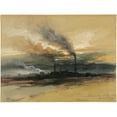 thumbnail image 2 of Thomas Moran 18x15 Gold Ornate Wood Frame and Double Matted Museum Art Print Titled - Smelting Works at Denver (1892), 2 of 4