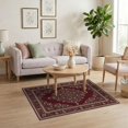 thumbnail image 3 of ODIKA Vintage Papel Symmetrical Frame Intricate Botanical Aged Distressed Non-Slip Chair-Friendly for Home Office, Gaming Room, Under Desk, 3 of 7