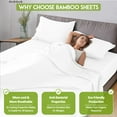 thumbnail image 3 of Lux Decor Collection Rayon from Bamboo Blend Sheets Full Size Deep Pocket - 4 Piece Cooling Sheets Set, White, 3 of 9