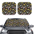 thumbnail image 2 of Easygdp Flower Butterfly for 2 PCS Foldable Car Sun Shade Front Windshield Sun Protection Cover for Car, SUV, Truck-Medium, 2 of 6