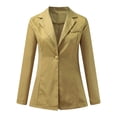 thumbnail image 2 of Vedolay Womens 2023 Suit Jackets Suit Jackets for Women Casual Office Blazer Jackets Fashion Front Open with Pockets,Khaki XL, 2 of 4