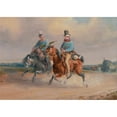 thumbnail image 2 of Charles Cooper Henderson 14x11 Black Ornate Wood Framed Double Matted Museum Art Print Titled: A Scene on the Road in France, 2 of 5