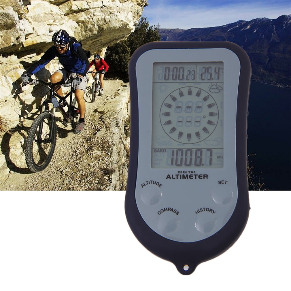 IPX 4 Waterproof LCD Digital Mini Portable Compass Altimeter Barometer by
