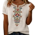 thumbnail image 4 of XinghaiYIDE Women Flowy Tops Casual Loose Print Short Sleeve Plus Size T-Shirt Top Blouse Summer Fashion Tops for Women, 4 of 4