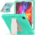 thumbnail image 3 of iPad Pro 12.9 inch 5th Generation 2021 Case,Dteck Shockproof Rubber Hybrid 3-Layer Protection Heavy Duty Case Kickstand Cover Pen Holder Design for iPad Pro 12.9" 5th Gen 2021,Mintgreen, 3 of 6