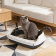 thumbnail image 1 of Dvkptbk Semi Enclosed Cat Litter Box with High Sides, Splashs Proof Designs, Open Top Cat Litter Tray Include Scoop Easy Cleaning, 1 of 6