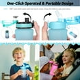 thumbnail image 3 of OLDLEY Kids Water Bottle 12oz with 2 Lids & Straw, Leak-Proof Tritan Plastic Bottle for School, Toddler Girls & Boys, 3 of 8