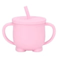 thumbnail image 3 of Taza Sippy Para Niños Pequeños, Taza Sippy De Silicona A Prueba De Derrames Respetuosa Con El Medio Ambiente, Mango Antideslizante, Fácil Succión, Pequeña Luz Para El Hogar OTVIAP Rosa, 3 of 8
