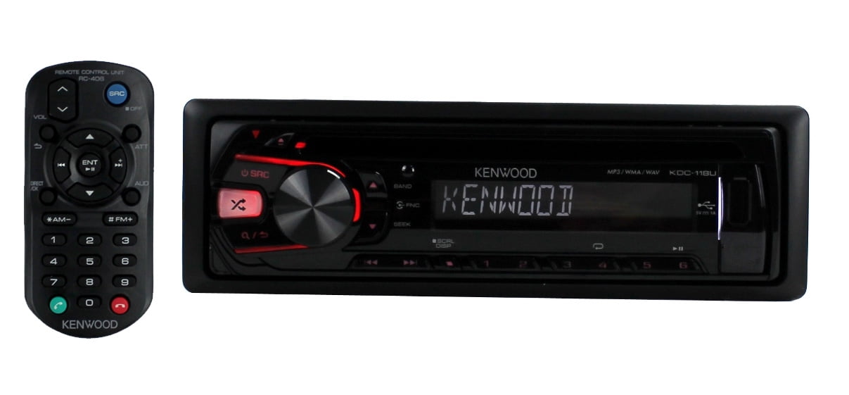 Kenwood KDC-118U In-Dash 1-DIN CD AUX/USB MP3 AM/FM Car Audio Receiver Stereo