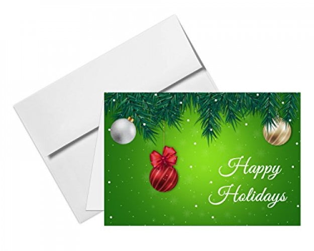 5 Assorted Lovely Nature Christmas Season Designs Warmest Greetings Card Set with Envelopes Included Great Value by Digibuddha Pack of 25 Holiday Greeting Notecards 25 Mixed Variety Boxed Cards