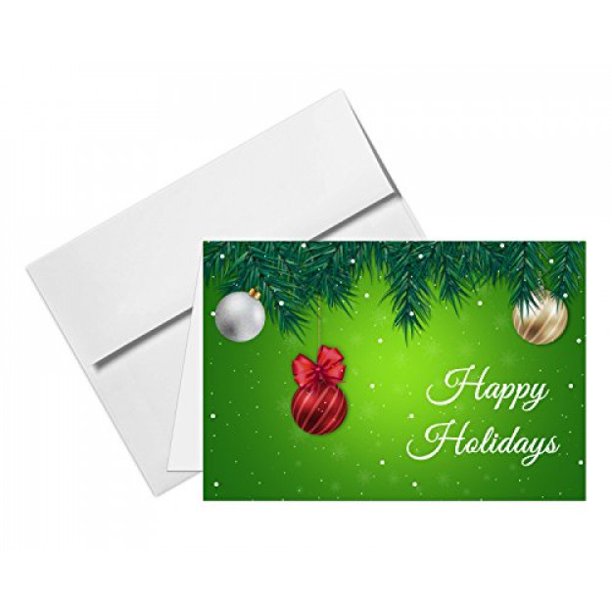 Christmas Getaways 2022 2022 Happy Holidays Greeting Cards & Envelopes - 4.5" X 6" When Folded - 25  Cards & 25 Envelopes Per Pack - Walmart.com
