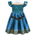 thumbnail image 2 of Little Girls Princess Merida Dress Hallowen Cosplay Party Costume 3-9T, 2 of 6