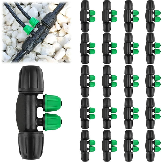 Locked Barbed Tee Connectors /\uD to /\uD Drip Irrigation Fittings Kit /mm to /mm Tube Lock Female Connector Way Barbed Lock Irrigation Parts for Watering System