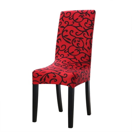 - 4Pcs Elastic Short Decorative Slipcovers Chair Covers for Dining Room