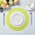 thumbnail image 5 of GZHJMY Light Gree Round Placemats Durable Non-Slip Heat and Stain Resistant Placemat for Kitchen Table Decoration Outdoor BBQ Activities(4PCS) Table Mat, 5 of 7