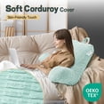 thumbnail image 5 of 21" Higher Large Reading Pillow for Bed with Memory Foam Back Support and Arms Rest - Blue, 5 of 6