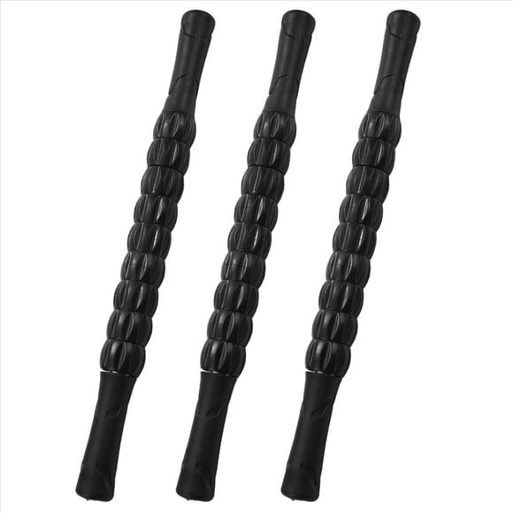 3X Adjustable Gear Muscle Massage Roller Massage Stick Self Myofascial Release Black,3 x Roller Massage Stick 3 x Color box,Black