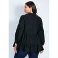 thumbnail image 2 of Avenue Women's Plus Size Amari Tiered Tunic Shirt, 2 of 2