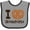 Heather and Black, variant on Inktastic I Love Oktoberfest Boys or Girls Baby Bib