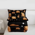 thumbnail image 5 of Erosebridal Brown Cartoon Capybara Twin Comforter Sets,Kawaii Daisy Blossom Bedding Set For Kids Teens ,Reversible Black 2pcs, 5 of 7