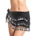 thumbnail image 1 of Fajilla Bellydance Monedas Danza Árabe Chifon Falda Zumba, 1 of 7
