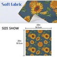 thumbnail image 5 of Dreamtimes Set of 1 Cartoon Sunflowers with Leaves Satin Napkin Square 20 Inches Table Napkins Soft Smooth Decorative Napkins for Wedding Banquet Party Decoration, 5 of 6