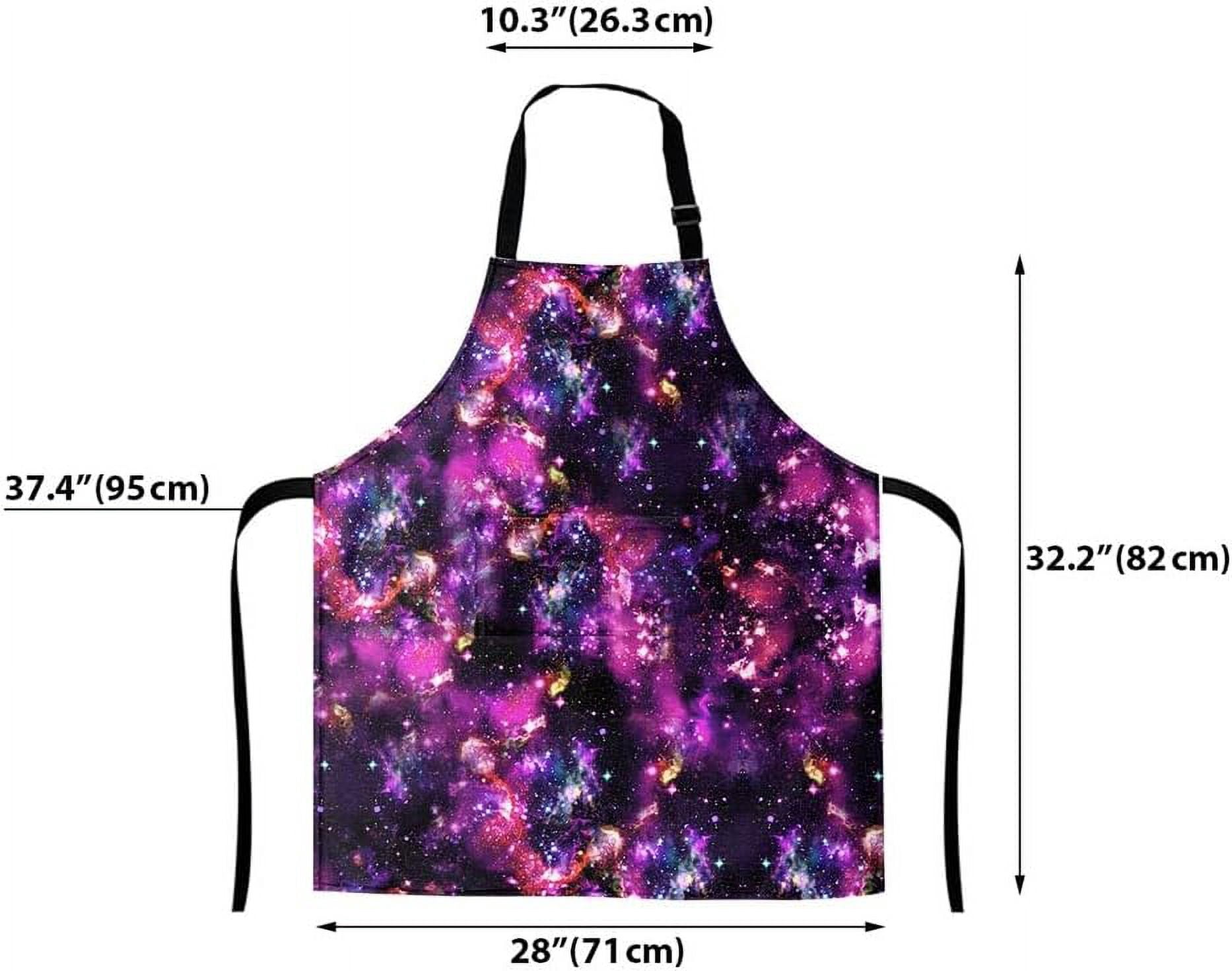 Adjustable Bib Apron with 2 Pockets, Unisex Apron Machine Washable for Kitchen Cooking Restaurant BBQ Drawing