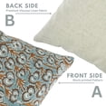 thumbnail image 4 of Fabdivine Floral Block Print Boho Decorative Linen Throw Pillow Cover, Handblock Printed Cushion Cover for Sofa , 20"X20", Brown, 4 of 4