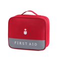 thumbnail image 1 of Empty first aid bags, large capacity medical materials cosmetic organizer emergency storage bag for family outside the camping camp office red, 1 of 3