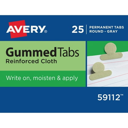 - Avery Gummed Index Tabs, 5/8 in