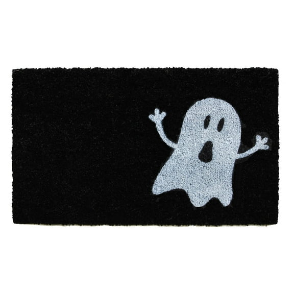Calloway Mills Black/White Ghost Outdoor Doormat 17" x 29"