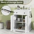 thumbnail image 4 of VEANERWOOD 24" Bathroom Vanity with Sink Set, Farmhouse Bathroom Cabinet with Flip Drawer and Doors, White, 4 of 7