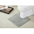 thumbnail image 6 of Better Trends 3 Piece Bathroom Rug Set 100% Cotton, Extra Soft Tufted Bath Mat, Water Absorbent & Reversible Mat, Gray Lilly Crochet Collection, 6 of 8