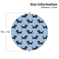 thumbnail image 2 of Lsque Dachshund Dog Pattern 4" Drink Coasters Set of 4, PVC Leather Absorbent Coasters, Table Coaster Set Decorative Coffee Cup Coasters Housewarming Gift -Round Shape, 2 of 6