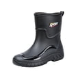 thumbnail image 2 of NexTorq Womens Rain Boots Mid Calf Wellies Thick Sole Waterproof Shoes Non Slip Rubber Footwear Heavy Duty Platform Mud Rainshoes Lightweight Durable Comfort Slip on Outerwear for Outdoor Activity, 2 of 6