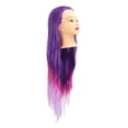 thumbnail image 3 of Cabeza de maniquí de pelo, cabeza de maniquí de pelo, cabeza de muñeca de pelo morado, modelo de entrenamiento de peinado, ingeniería de precisión, 3 of 12